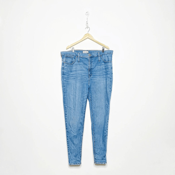 Madewell 11 High Rise Skinny Jeans womens Maricopa Wash blue stretch 36 petite - Picture 1 of 8